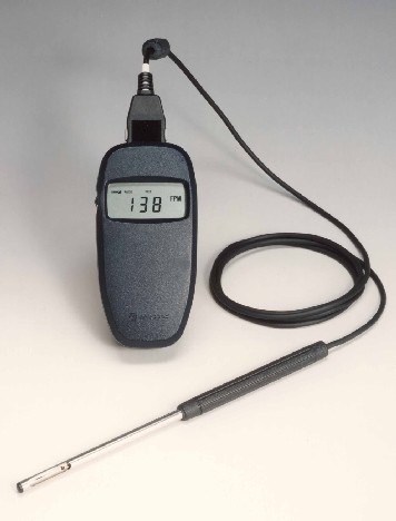 Kanomax A004 Hot-Wire Thermo-Anemometer measures air velocity and temperature