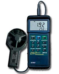 Extech� 407114 Heavy Duty CFM Vane Thermo-Anemometer from MeterMall